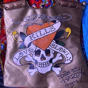 Ed Hardy ‘Love Kills Slowly’ tote bag